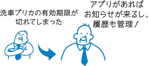 洗車プリカの有効期限が切れてしまった アプリがあればお知らせが来るし、履歴も管理！