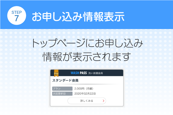 お申し込み内容表示